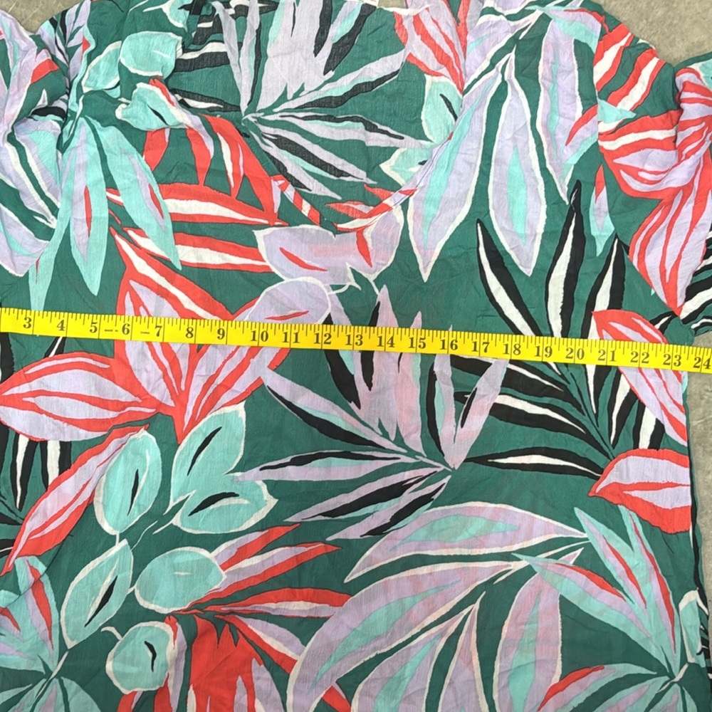 Anne Cole Green and Pink Swim Coverup with Bell Sleeves Xl/XXl - Picture 6 of 7